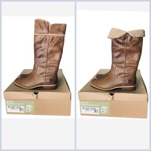 Timberland Shoreham Earthkeepers Shearling Fold Down Boots Womens Size 10 $290